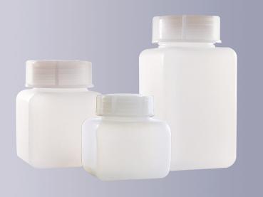 1000 ml Vierkantflasche, PE-HD, natur, Gewinde 65